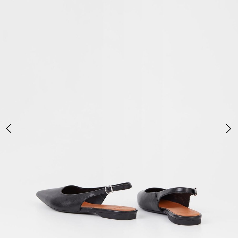 Vagabond Pointed Toe Slingback Flats - Picture 2 of 6